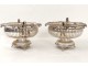 Pair of silver cups grape vine cluster sterling silver nineteenth century