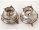 Pair of silver cups grape vine cluster sterling silver nineteenth century