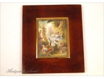 Miniature painted scenes of gallantry after &quot;The Swing&quot; by Fragonard 19th