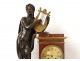 Superbe grande pendule marbre bronze doré dieu Apollon lyre Ier Empire XIXè