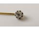 Pin tie solid 18K gold small eagle nineteenth century diamond head