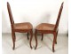 Louis XV carved walnut chairs pair caned acanthus flowers nineteenth century