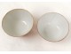 Paire bols porcelaine chinoise fleurs noeuds signes chinois Chine XIXème