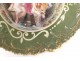 Paire assiettes porcelaine Limoges femmes antiques baigneuse fleur déco 19è
