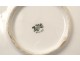 Paire assiettes porcelaine Limoges femmes antiques baigneuse fleur déco 19è