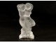 Statuette cristal Lalique France Faune femme satyre crystal glass XXème