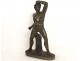 Superb naked man serpentine sculpture in ancient XIX century