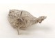 Sujet animalier poule basse-cour argent massif anglais sterling silver XXè