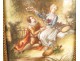 Miniature painted &quot;Love Crowned&quot; by Fragonard, 19th