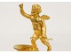 Rare clock gilt bronze putti Love char dog loyalty Grandhomme nineteenth