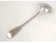 Solid silver ladle Old man coat of arms blazon medals lion cross 19th century