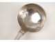 Solid silver ladle Old man coat of arms blazon medals lion cross 19th century