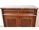 Superb buffet Louis XVI mahogany golden brass nineteenth marble columns