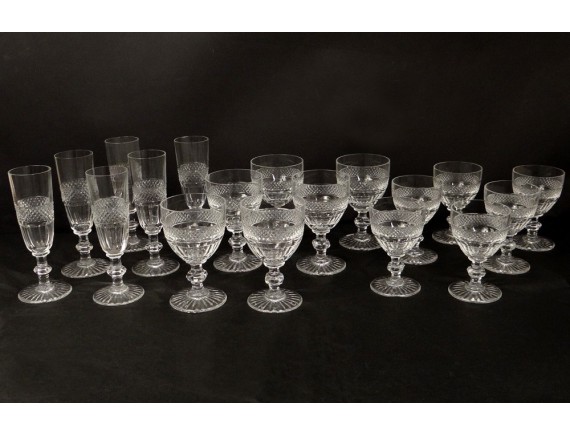 Verre à Eau Cristal Saint Louis – Modèle Trianon, Lot De 30, Prix à La Pièce, Bon état