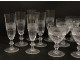 All 18 crystal stemware St. Louis Trianon tips nineteenth diamonds