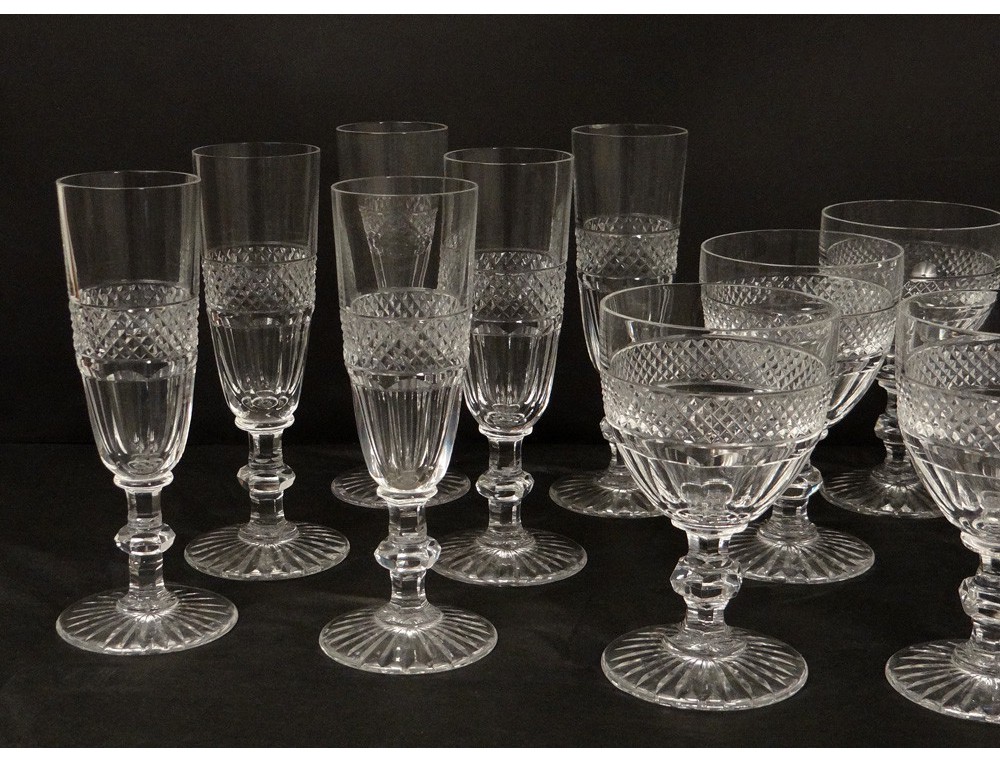 Verre à Vin Blanc En Cristal Saint Louis - Modèle Diamant - Prix à La Pièce (lot Possible) - Très Bon état