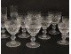 All 18 crystal stemware St. Louis Trianon tips nineteenth diamonds
