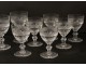 All 18 crystal stemware St. Louis Trianon tips nineteenth diamonds