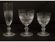 All 18 crystal stemware St. Louis Trianon tips nineteenth diamonds
