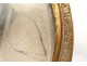 Paire cadres ovales Louis XVI bronze doré noeuds miniatures frame XIXème