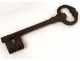 Great castle key lock key wrought iron lock old diamond property XVIIIè