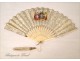 Ivory fan, gallant scene, nineteenth