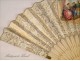 Ivory fan, gallant scene, nineteenth