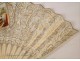 Ivory fan, gallant scene, nineteenth