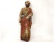 Statue sculpture bois polychrome Saint personnage religieux prophète XVIIIè