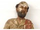 Statue sculpture bois polychrome Saint personnage religieux prophète XVIIIè