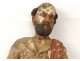 Statue sculpture bois polychrome Saint personnage religieux prophète XVIIIè