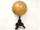 Rare large globe world map Mouraux Bonnefont Larochette 19th 1866
