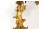 Pair of gilt bronze putti candelabras Amours marble trophy NapIII 19th
