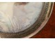 Miniature peinte portrait jeune femme élégante Bonnal de Noreuil XXè siècle