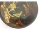 Round box painted miniature pasteboard Nativity Virgin Mary Jesus 19th