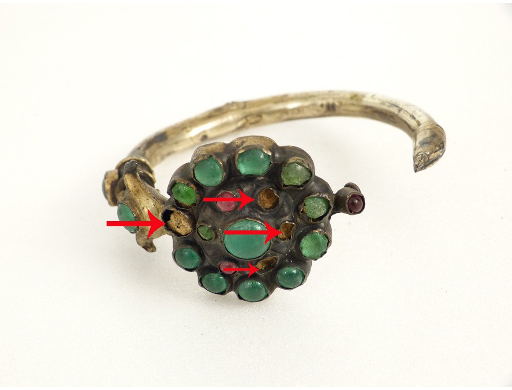 Bijou berbère amazigh bracelet boucle oreille argent  
