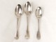 Lot 3 petites cuillères argent massif Fermiers Généraux armoiries 74gr 18è