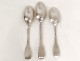 Lot 3 petites cuillères argent massif Fermiers Généraux armoiries 74gr 18è