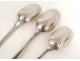 Lot 3 petites cuillères argent massif Fermiers Généraux armoiries 74gr 18è