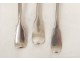 Lot 3 petites cuillères argent massif Fermiers Généraux armoiries 74gr 18è