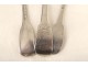 Lot 3 petites cuillères argent massif Fermiers Généraux armoiries 74gr 18è