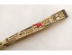 Fan gouache scene gallant character Antique Gold fan 18th Executive