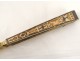 Fan gouache scene gallant character Antique Gold fan 18th Executive
