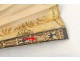 Fan gouache scene gallant character Antique Gold fan 18th Executive