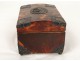 Coffret boîte écaille émaux cloisonnés fleurs XIXème siècle