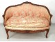 Sofa bench carved walnut Louis XV Trash stamp Tilliard 18th