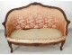 Sofa bench carved walnut Louis XV Trash stamp Tilliard 18th