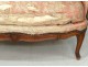 Sofa bench carved walnut Louis XV Trash stamp Tilliard 18th