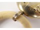 Rattle silver gilt flowers french sterling silver rattle XIX