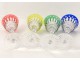 4 verres à pied cristal taillé Saint-Louis couleur modèle Tommy Roemer XXè
